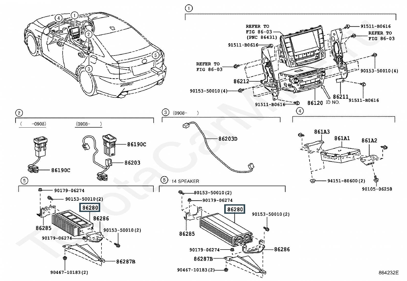 Запчасти Лексус: деталь 862800W750