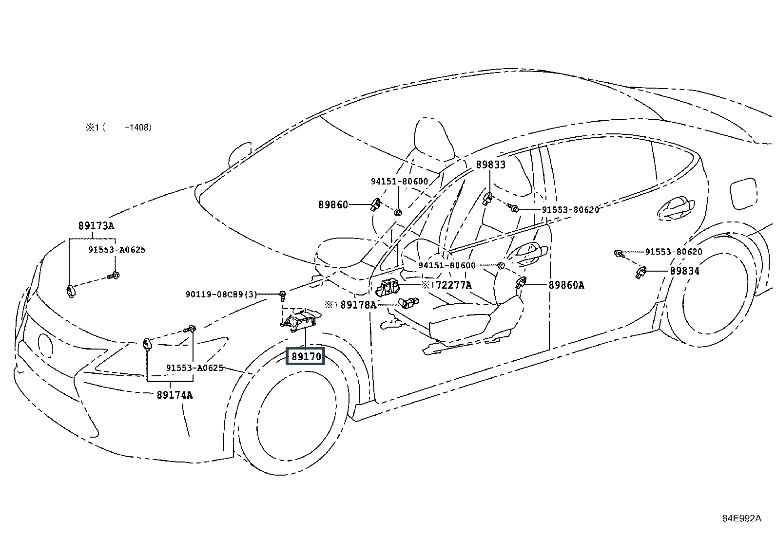 Запчасти Лексус: деталь 8917033A60