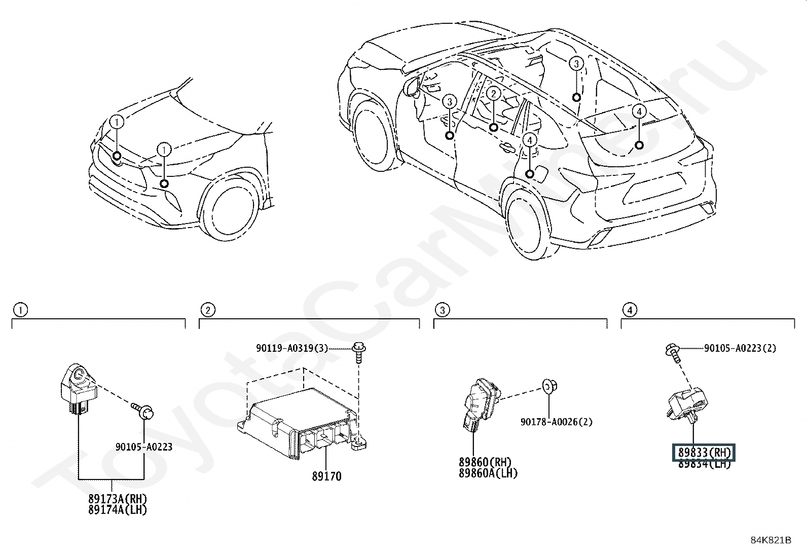 датчик удара задний Лексус (артикул 898310E160)